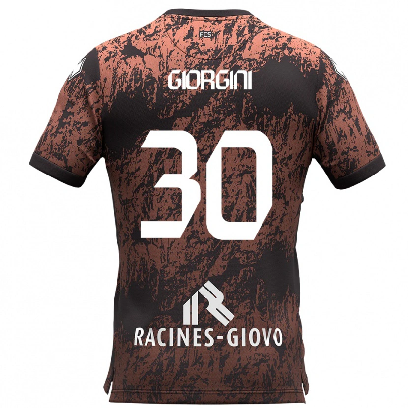 Danxen Homem Camisola Andrea Giorgini #30 Marrom Preto Alternativa 2025/26 Camisa