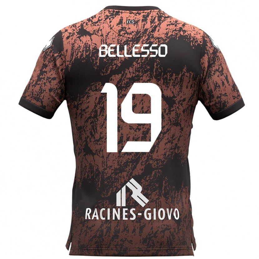 Danxen Homem Camisola Daniele Bellesso #19 Marrom Preto Alternativa 2025/26 Camisa