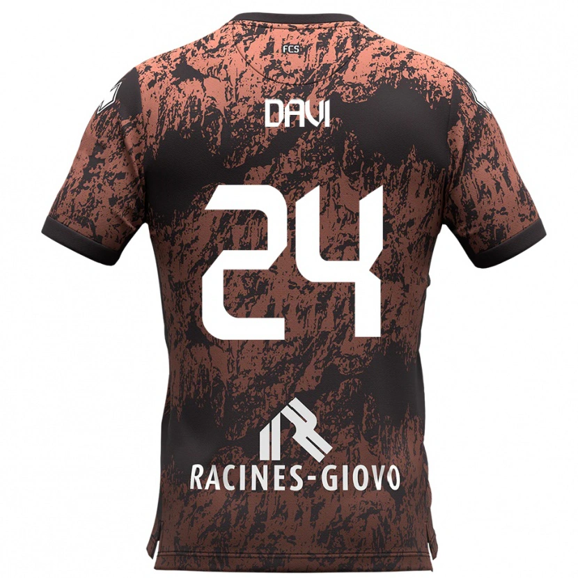 Danxen Homem Camisola Simone Davi #24 Marrom Preto Alternativa 2025/26 Camisa