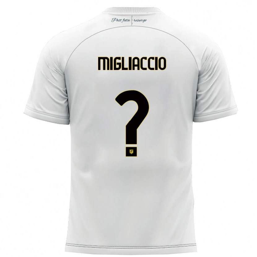 Danxen Homem Camisola Massimo Migliaccio #0 Branco Amarelo Alternativa 2025/26 Camisa