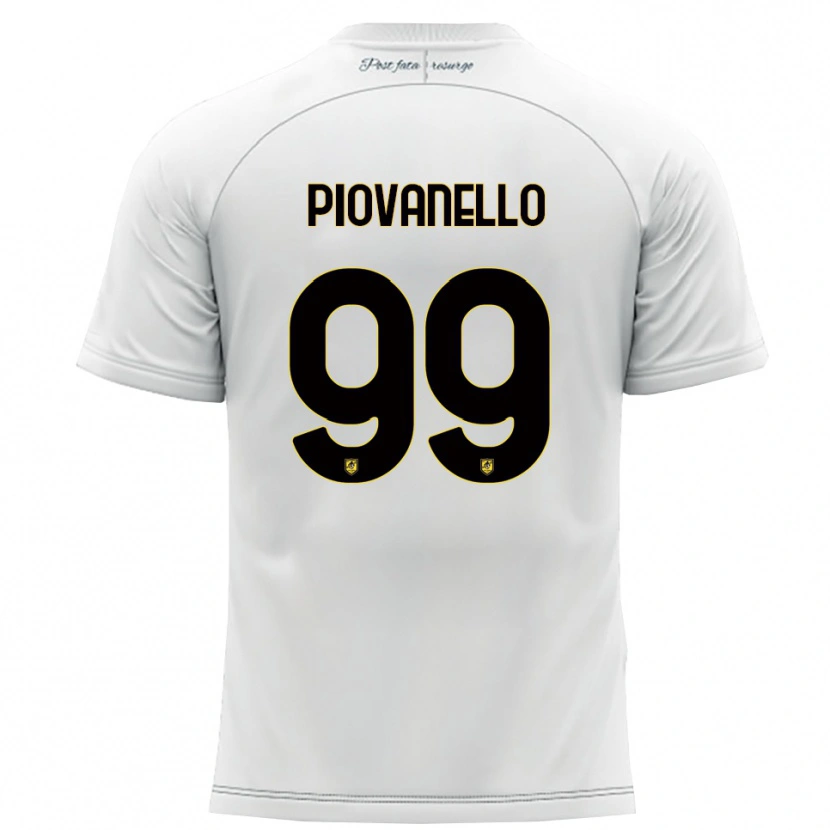 Danxen Homem Camisola Enrico Piovanello #99 Branco Amarelo Alternativa 2025/26 Camisa
