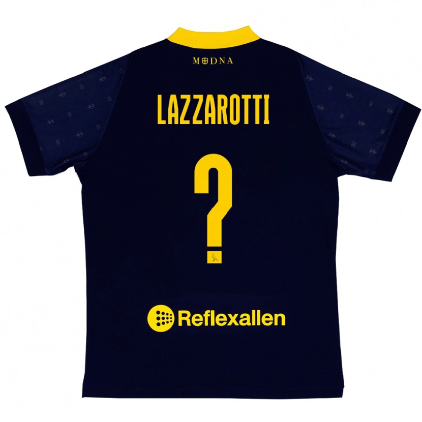Danxen Homem Camisola Pietro Lazzarotti #0 Marinho Amarelo Alternativa 2025/26 Camisa