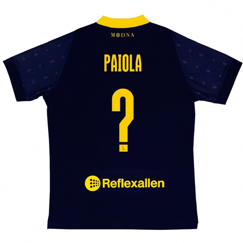 Danxen Homem Camisola Andrea Paiola #0 Marinho Amarelo Alternativa 2025/26 Camisa
