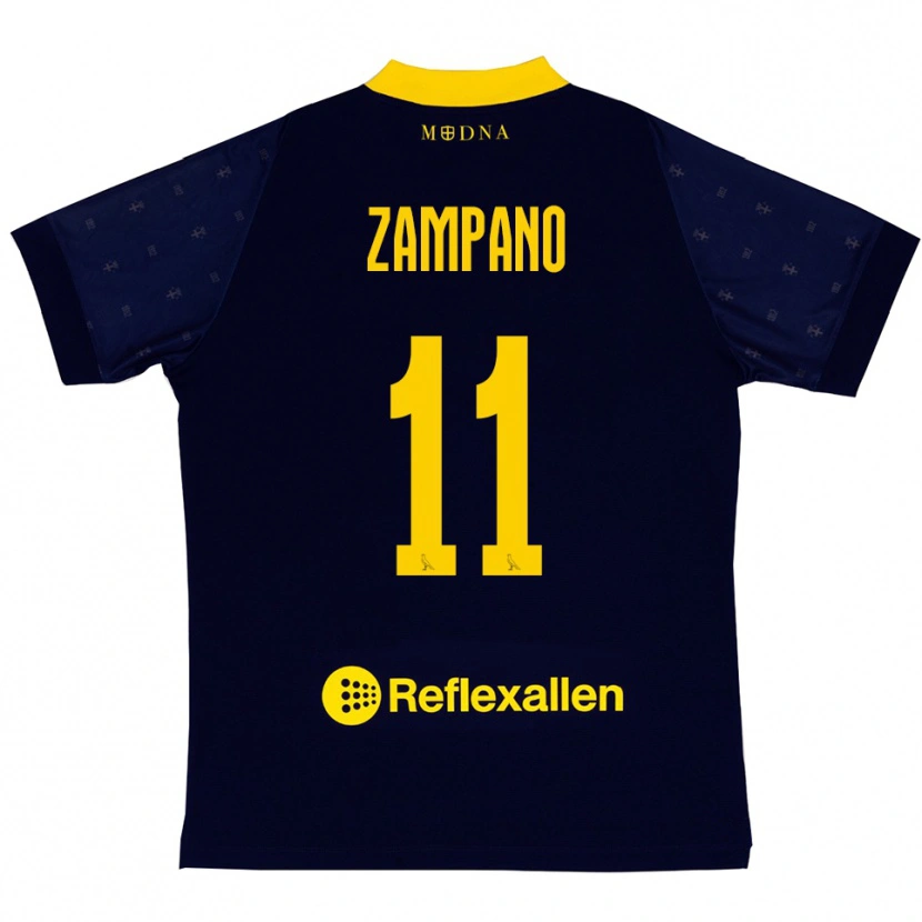 Danxen Homem Camisola Francesco Zampano #11 Marinho Amarelo Alternativa 2025/26 Camisa