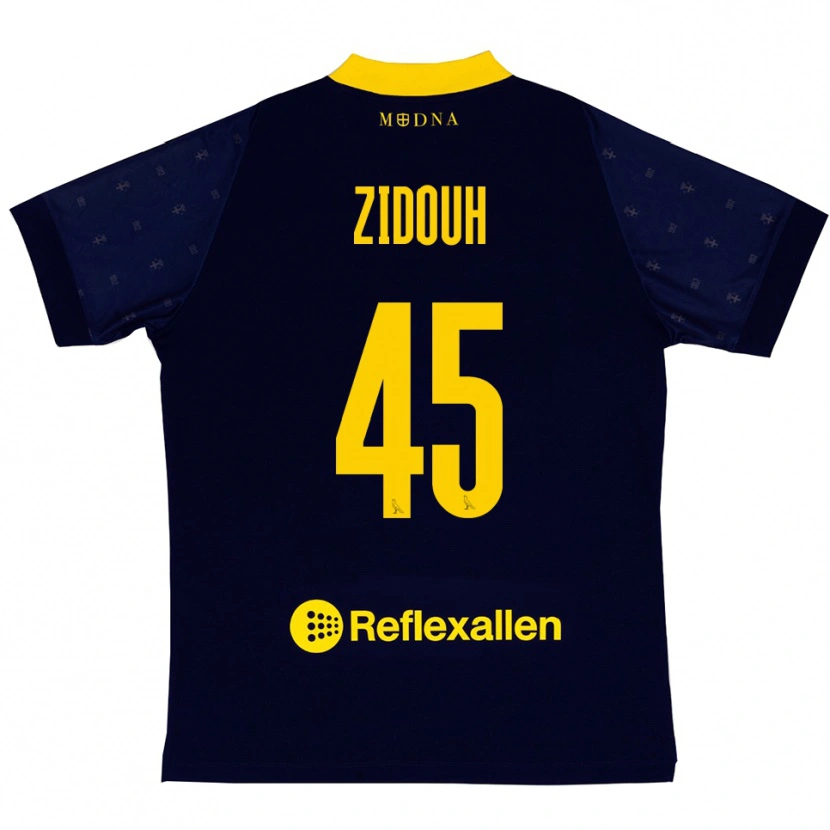 Danxen Homem Camisola Taha Zidouh #45 Marinho Amarelo Alternativa 2025/26 Camisa