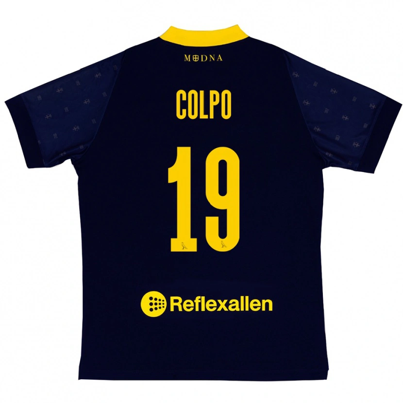 Danxen Homem Camisola Edoardo Colpo #19 Marinho Amarelo Alternativa 2025/26 Camisa
