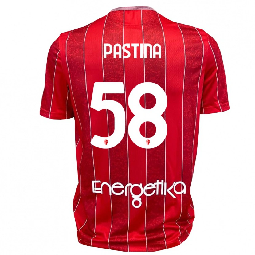 Danxen Homem Camisola Christian Pastina #58 Vermelho Branco Alternativa 2025/26 Camisa