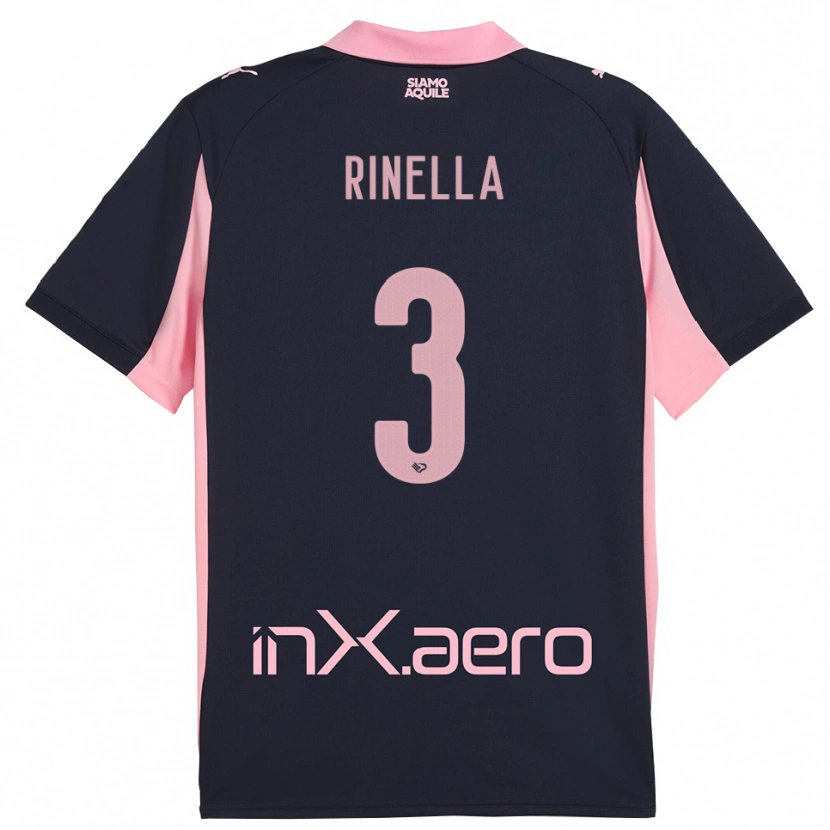 Danxen Homem Camisola Alessandro Rinella #3 Marinho Rosa Alternativa 2025/26 Camisa
