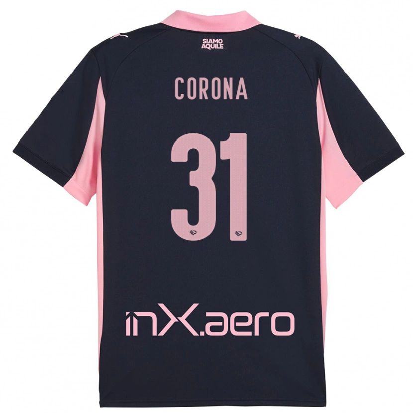 Danxen Homem Camisola Giacomo Corona #31 Marinho Rosa Alternativa 2025/26 Camisa