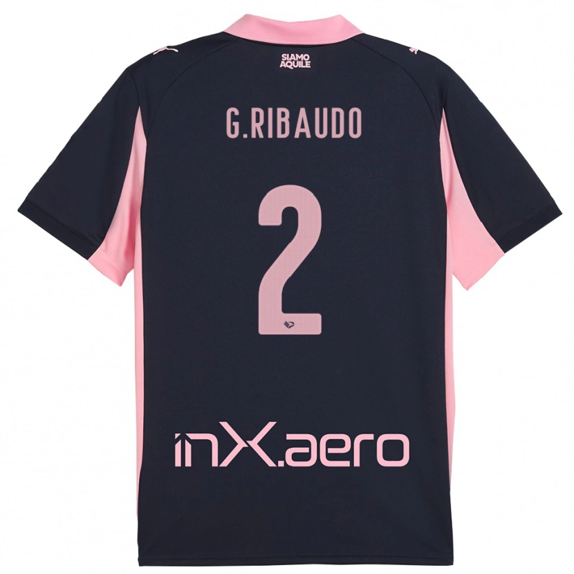 Danxen Homem Camisola Giorgio Ribaudo #2 Marinho Rosa Alternativa 2025/26 Camisa