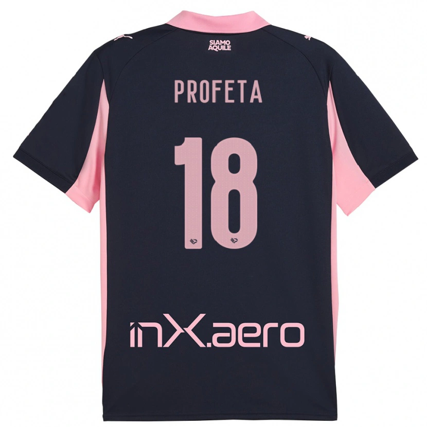 Danxen Homem Camisola Andrea Profeta #18 Marinho Rosa Alternativa 2025/26 Camisa