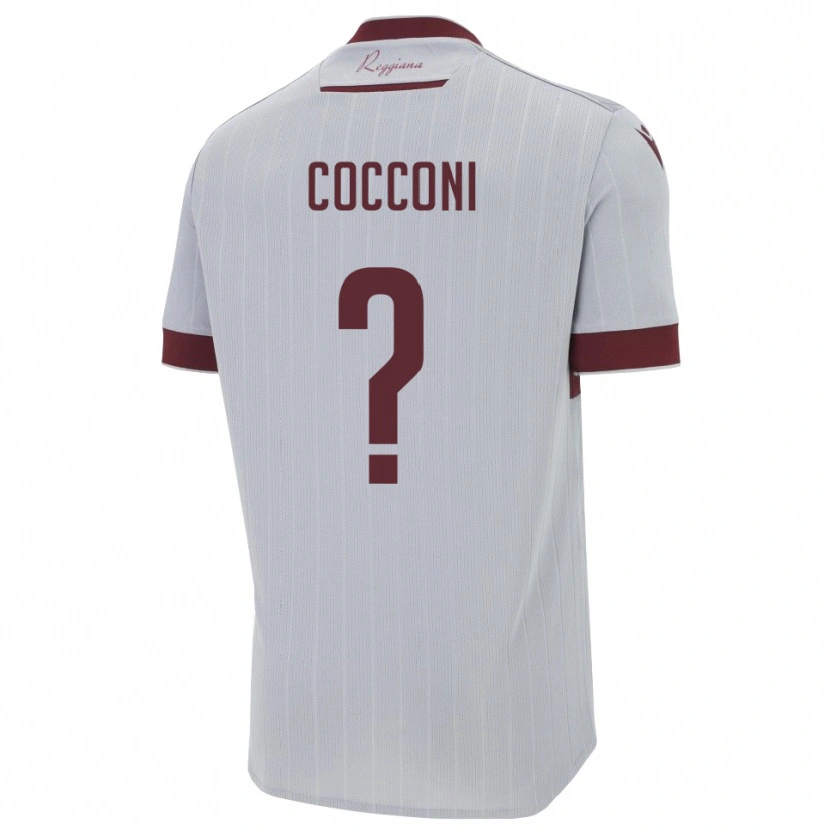Danxen Homem Camisola Cocconi Giorgia #0 Borgonha Branco Alternativa 2025/26 Camisa
