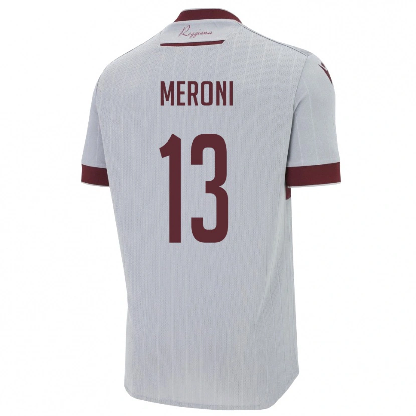 Danxen Homem Camisola Andrea Meroni #13 Borgonha Branco Alternativa 2025/26 Camisa