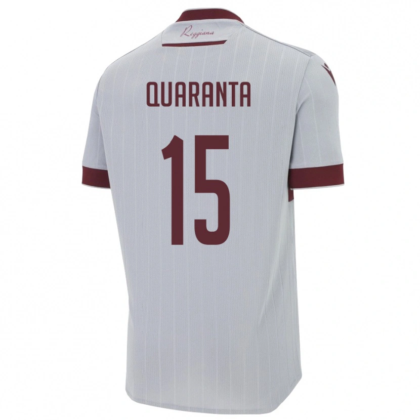 Danxen Homem Camisola Danilo Quaranta #15 Borgonha Branco Alternativa 2025/26 Camisa