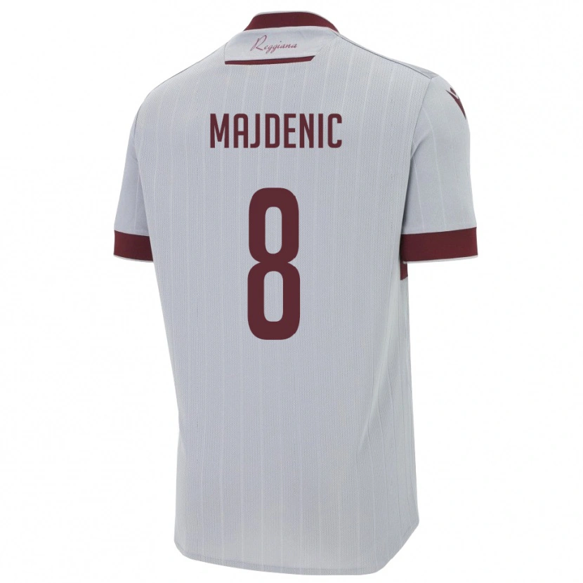 Danxen Homem Camisola Fran Majdenic #8 Borgonha Branco Alternativa 2025/26 Camisa