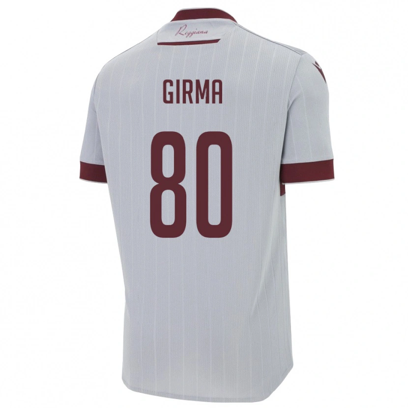 Danxen Homem Camisola Natan Girma #80 Borgonha Branco Alternativa 2025/26 Camisa