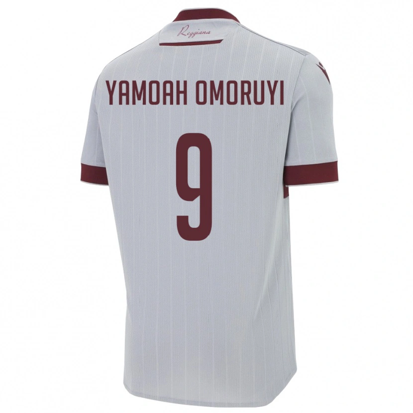 Danxen Homem Camisola Jeremiah Yamoah Omoruyi #9 Borgonha Branco Alternativa 2025/26 Camisa