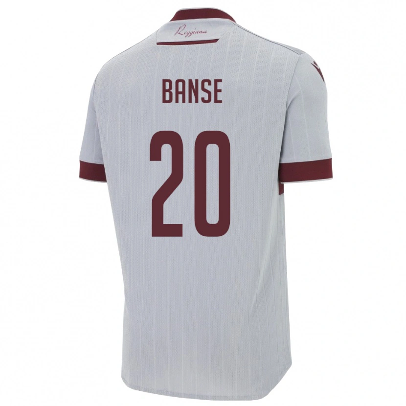 Danxen Homem Camisola Ousmane Banse #20 Borgonha Branco Alternativa 2025/26 Camisa
