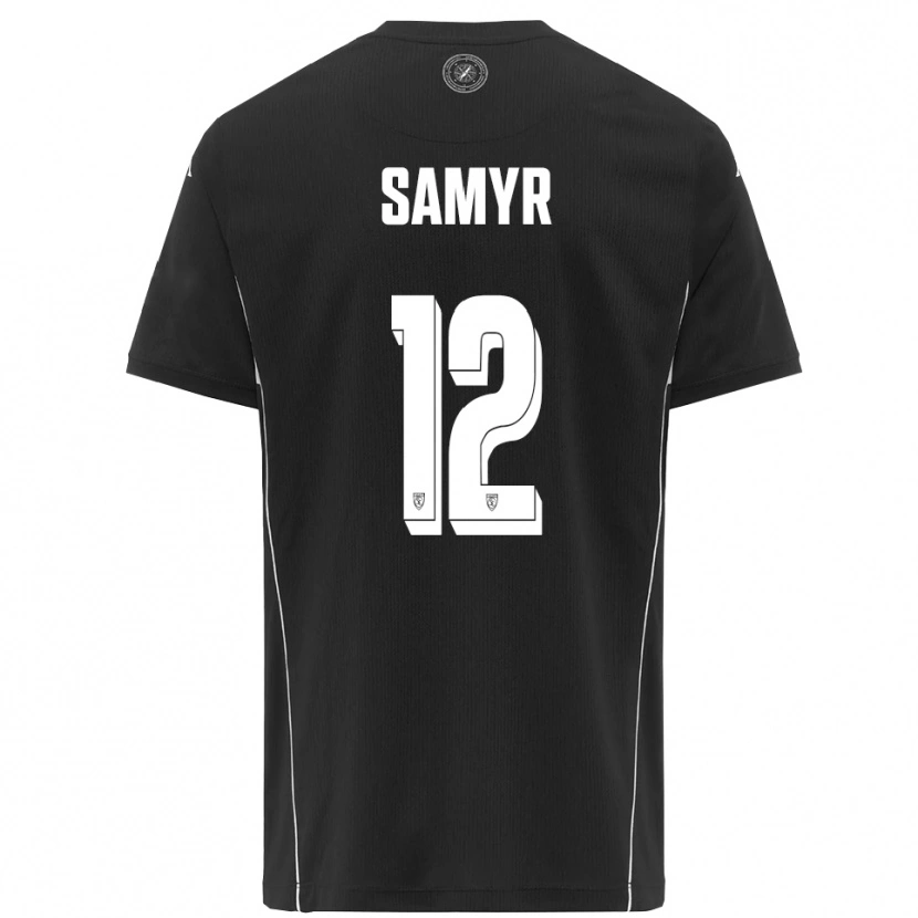 Danxen Homem Camisola Walid Samyr #12 Preto Branco Alternativa 2025/26 Camisa