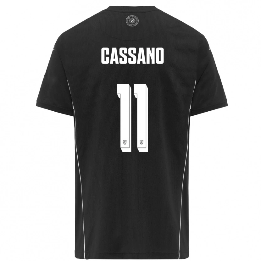 Danxen Homem Camisola Armando Cassano #11 Preto Branco Alternativa 2025/26 Camisa