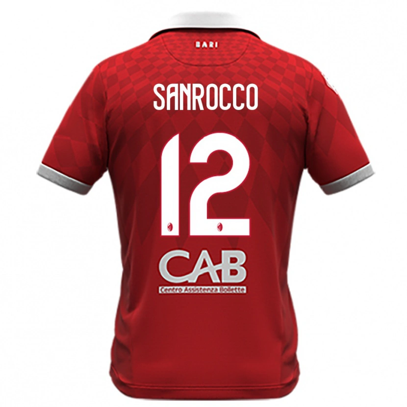 Danxen Homem Camisola Michele Sanrocco #12 Vermelho Branco Alternativa 2025/26 Camisa