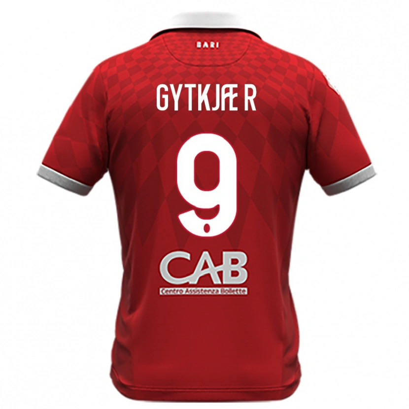 Danxen Homem Camisola Christian Gytkjær #9 Vermelho Branco Alternativa 2025/26 Camisa