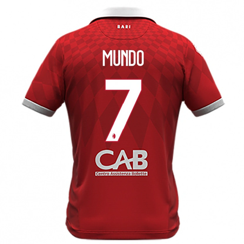 Danxen Homem Camisola Nicolò Mundo #7 Vermelho Branco Alternativa 2025/26 Camisa