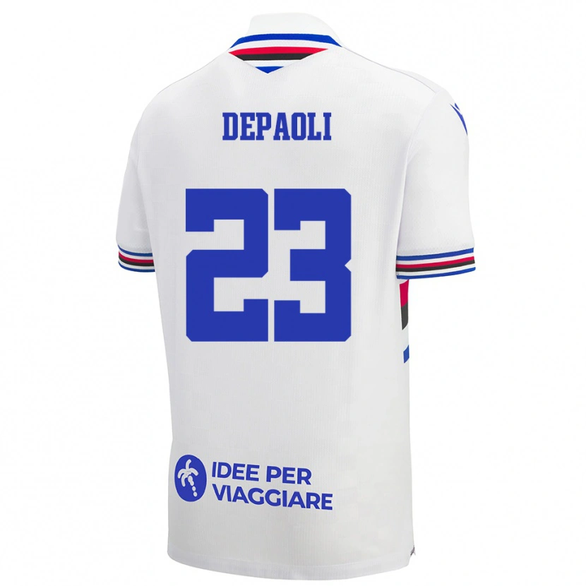 Danxen Homem Camisola Fabio Depaoli #23 Branco Azul Vermelho Alternativa 2025/26 Camisa