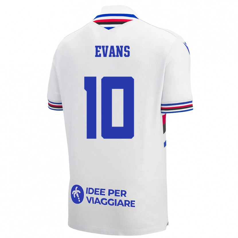 Danxen Homem Camisola Maya Evans #10 Branco Azul Vermelho Alternativa 2025/26 Camisa