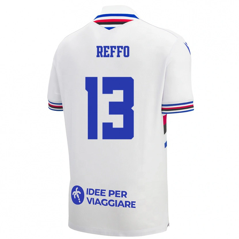 Danxen Homem Camisola Mario Reffo #13 Branco Azul Vermelho Alternativa 2025/26 Camisa