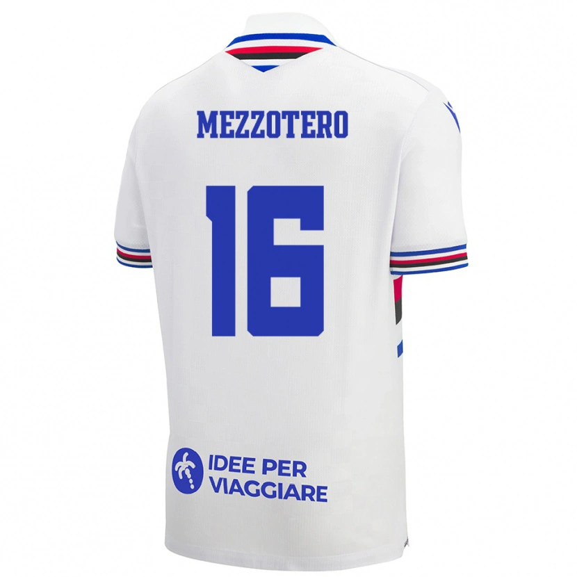 Danxen Homem Camisola Lorenzo Mezzotero #16 Branco Azul Vermelho Alternativa 2025/26 Camisa