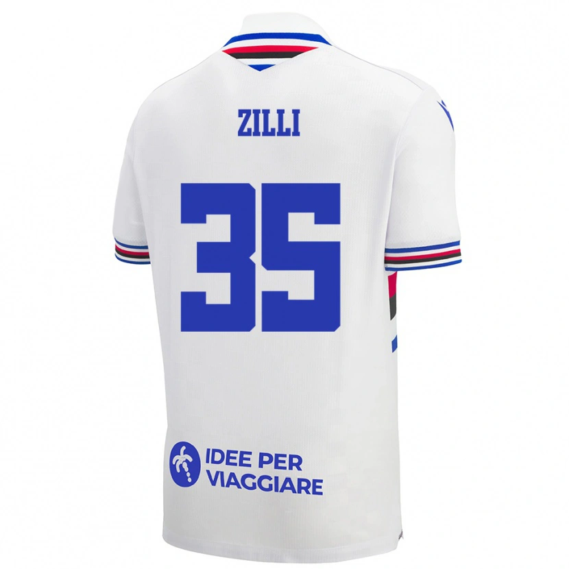 Danxen Homem Camisola Elisa Zilli #35 Branco Azul Vermelho Alternativa 2025/26 Camisa