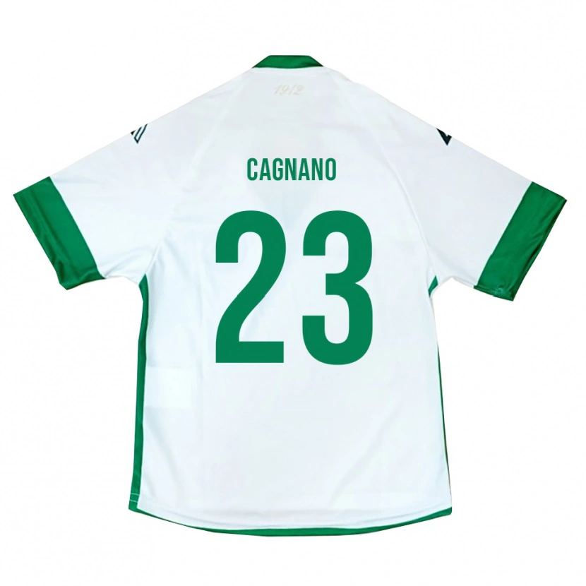 Danxen Homem Camisola Andrea Cagnano #23 Branco Verde Azul Alternativa 2025/26 Camisa