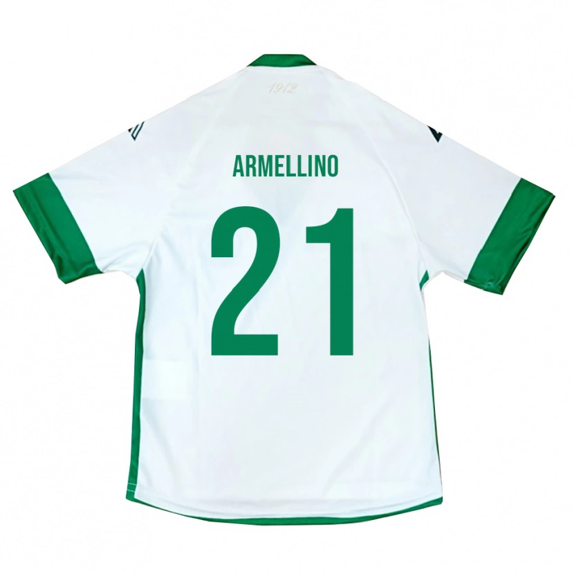 Danxen Homem Camisola Marco Armellino #21 Branco Verde Azul Alternativa 2025/26 Camisa
