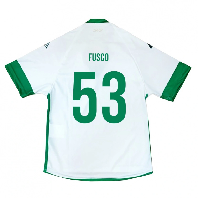 Danxen Homem Camisola Salvatore Fusco #53 Branco Verde Azul Alternativa 2025/26 Camisa