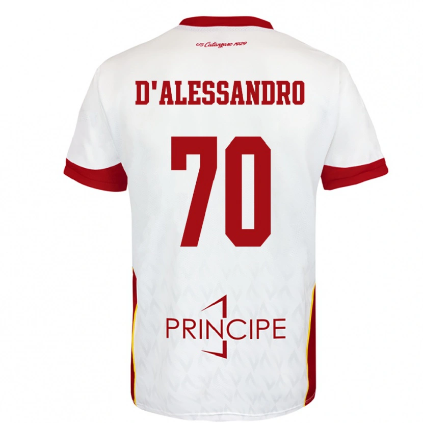 Danxen Homem Camisola Marco D'alessandro #70 Branco Vermelho Alternativa 2025/26 Camisa