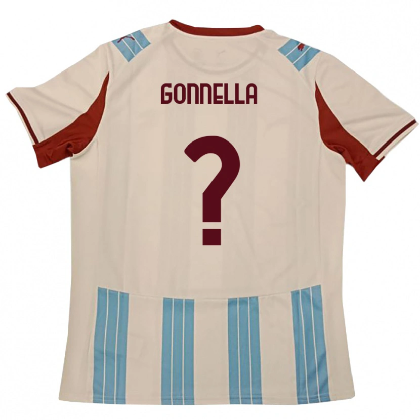 Danxen Homem Camisola Andrea Gonnella #0 Azul Celeste Branco Alternativa 2025/26 Camisa
