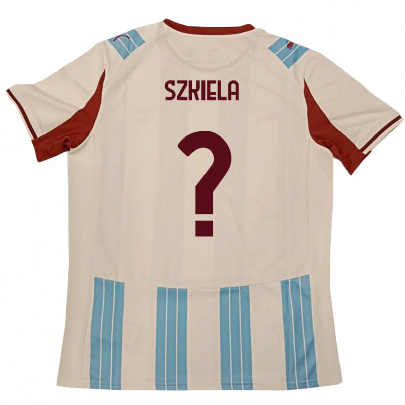 Danxen Homem Camisola Mikolaj Szkiela #0 Azul Celeste Branco Alternativa 2025/26 Camisa