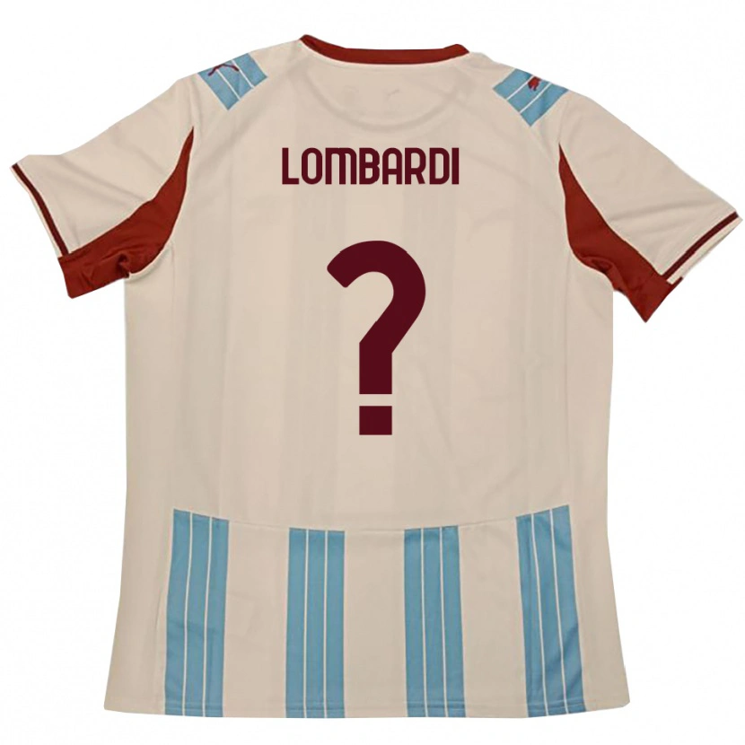 Danxen Homem Camisola Lorenzo Lombardi #0 Azul Celeste Branco Alternativa 2025/26 Camisa