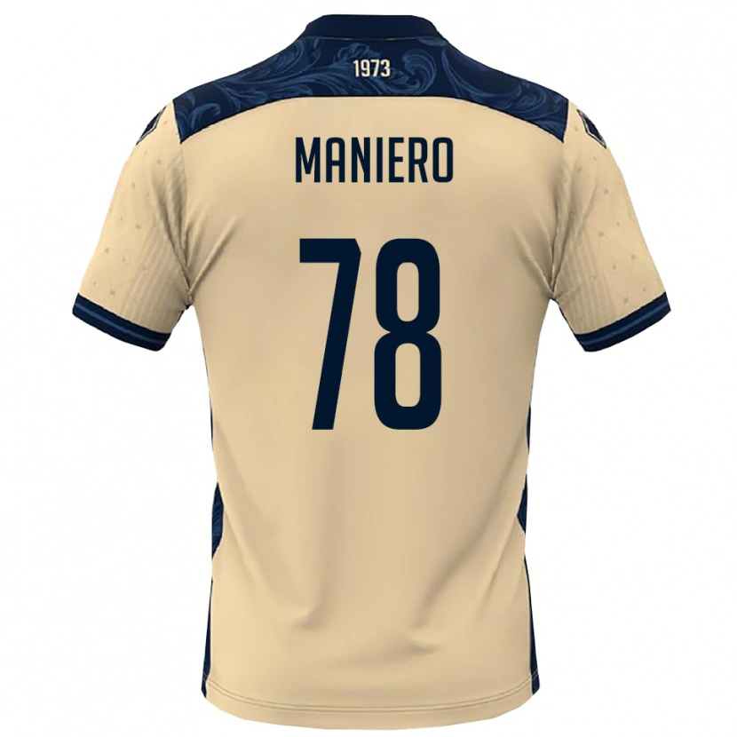 Danxen Homem Camisola Luca Maniero #78 Branco Marinho Alternativa 2025/26 Camisa