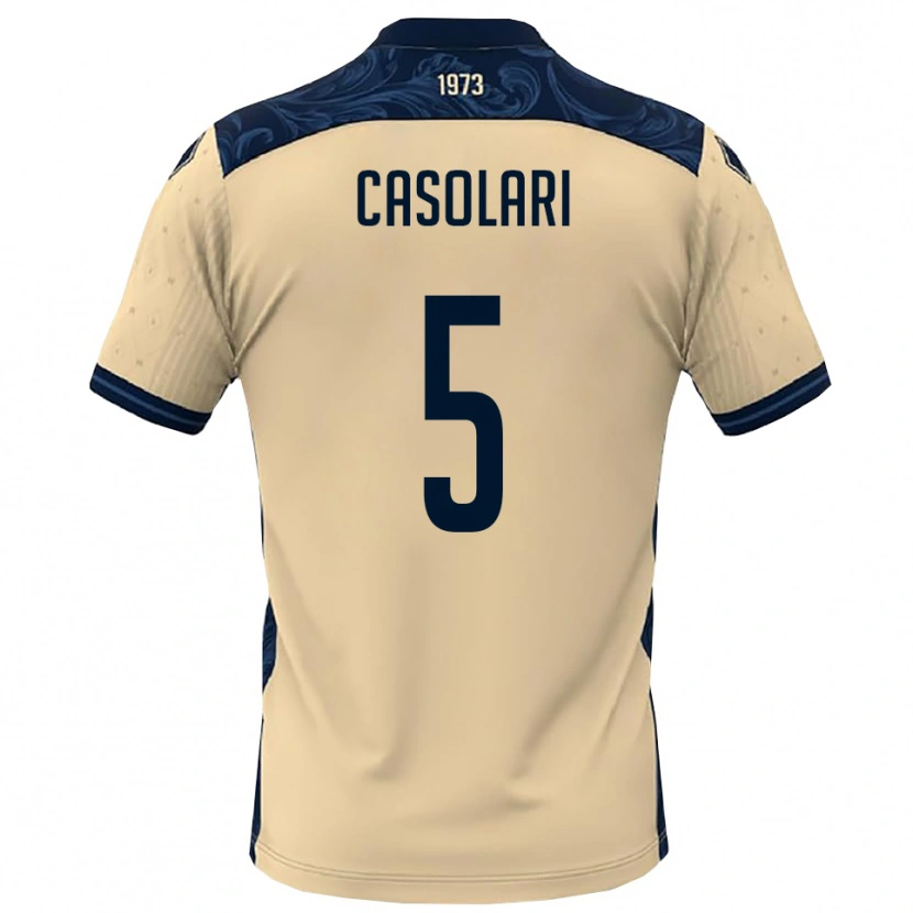 Danxen Homem Camisola Federico Casolari #5 Branco Marinho Alternativa 2025/26 Camisa