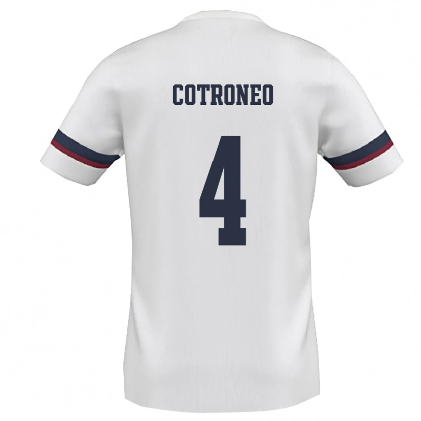 Danxen Homem Camisola Antonio Cotroneo #4 Branco Vermelho Alternativa 2025/26 Camisa