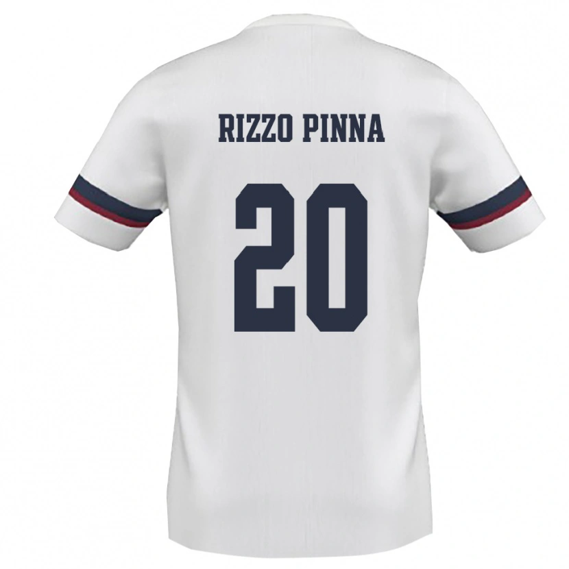 Danxen Homem Camisola Andrea Rizzo Pinna #20 Branco Vermelho Alternativa 2025/26 Camisa