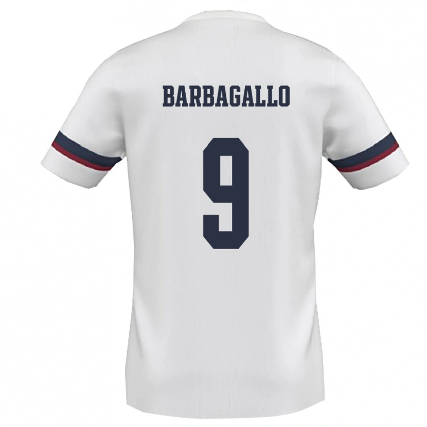 Danxen Homem Camisola Giuliano Barbagallo #9 Branco Vermelho Alternativa 2025/26 Camisa