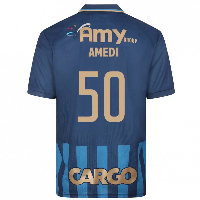 Danxen Homem Camisola Roie Amedi #50 Azul Marinho Alternativa 2025/26 Camisa