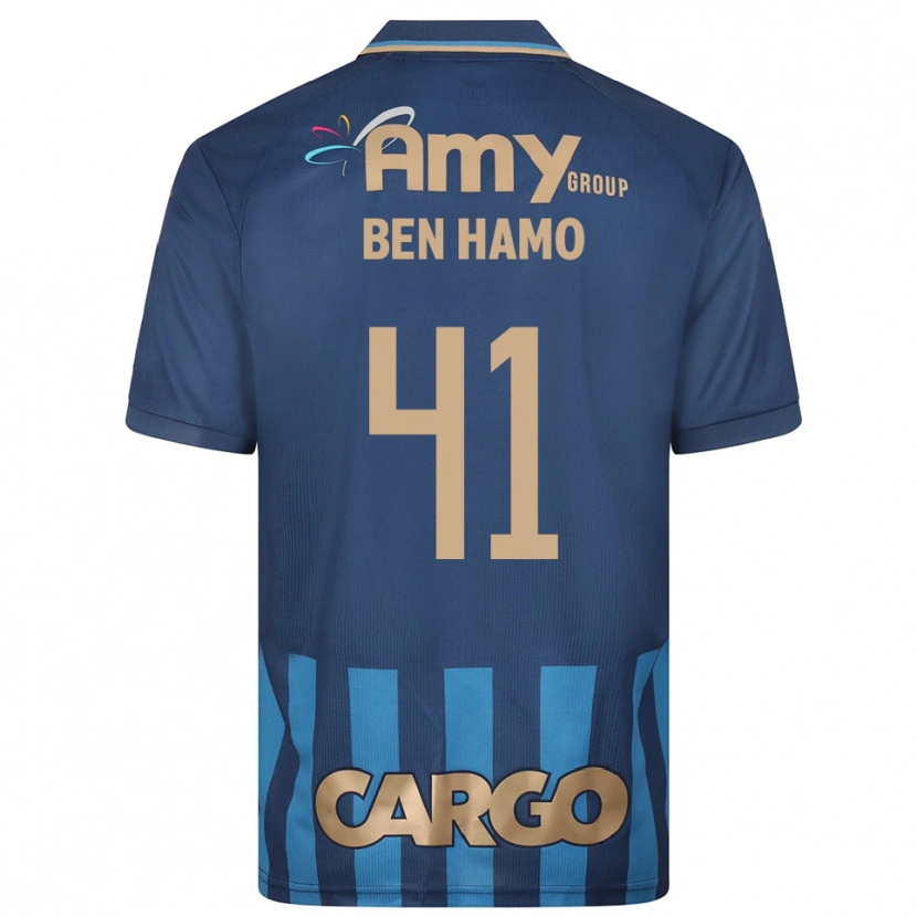 Danxen Homem Camisola Itay Ben Hamo #41 Azul Marinho Alternativa 2025/26 Camisa