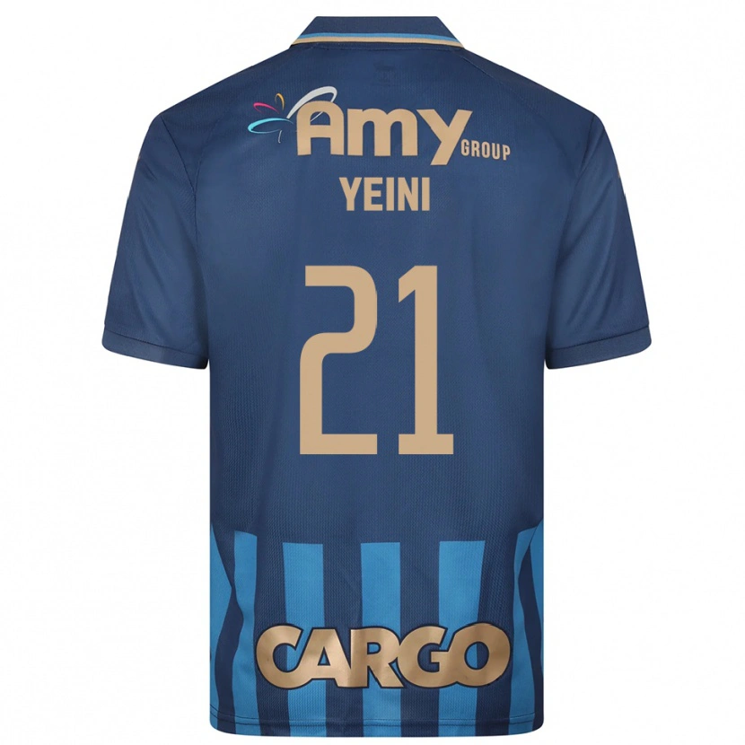 Danxen Homem Camisola Sheran Yeini #21 Azul Marinho Alternativa 2025/26 Camisa
