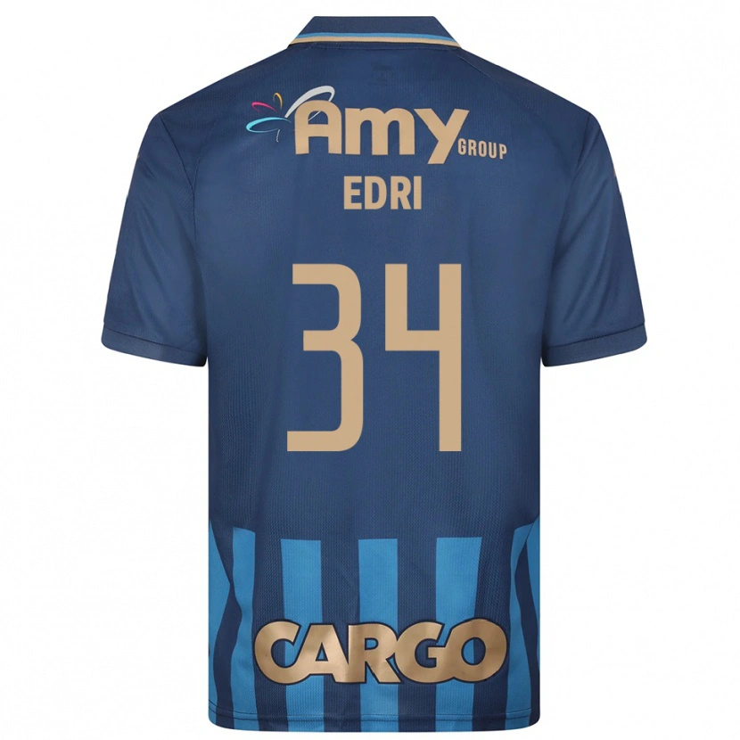 Danxen Homem Camisola Shon Edri #34 Azul Marinho Alternativa 2025/26 Camisa