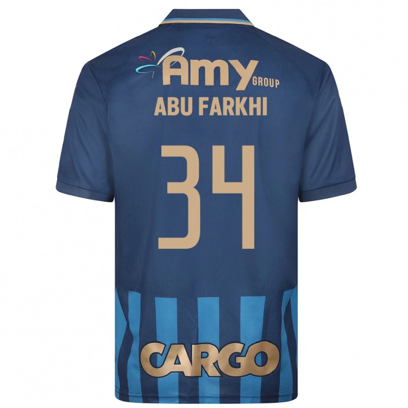 Danxen Homem Camisola Sayed Abu Farkhi #34 Azul Marinho Alternativa 2025/26 Camisa