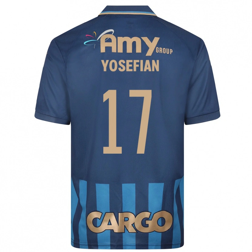 Danxen Homem Camisola Harel Yosefian #17 Azul Marinho Alternativa 2025/26 Camisa